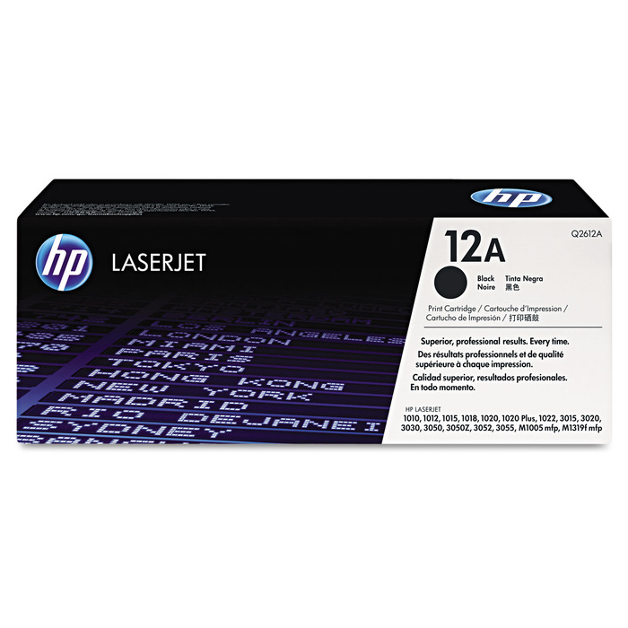 Toner HP Q2612A 12A Preto Original p/ 1010 1020 1022