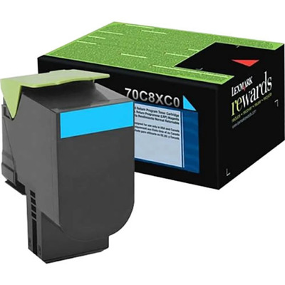 Toner 70C8XC0 Lexmark Original | CS510, CS510de, CS510dte Ciano | Produto Oficial Lexmark, com NF, Procedência e Garantia