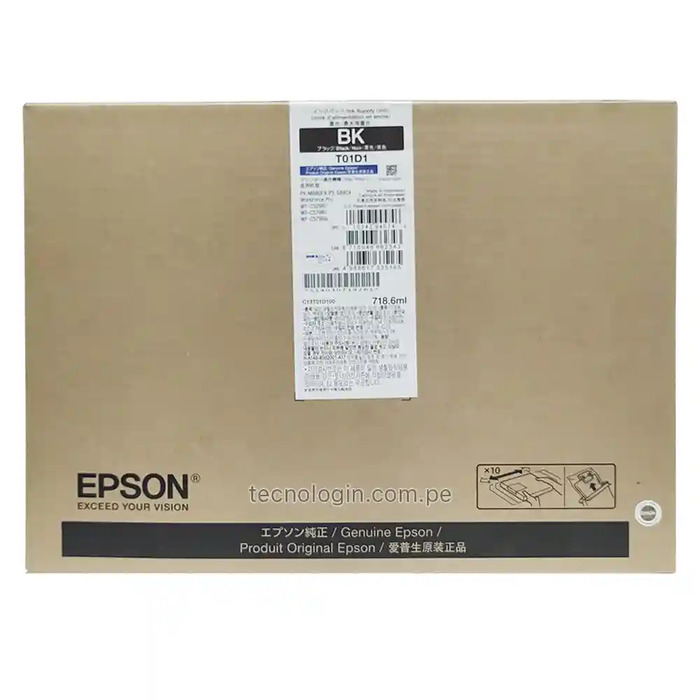 Cartucho T01D100 - T01D Epson Original | WF-C579, WF-C529, WF-C579RDWF, WF-C579RDTWF, WF-C579RD2TWF, WF-C529RDW, WF-C529RDTW Preto | Produto Oficial