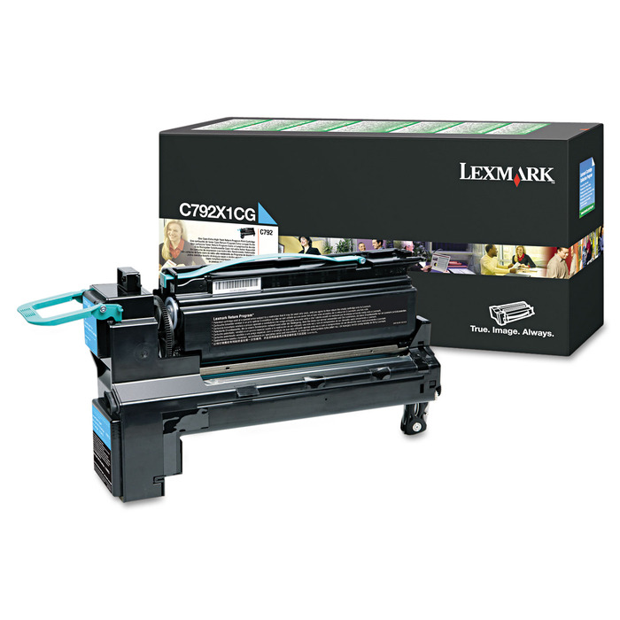 Toner C792X1CG Lexmark Original | C792, C792DTE, C792DHE, C792DE, C792e Ciano | Produto Oficial Lexmark, com NF, Procedência e Garantia de 1 Ano