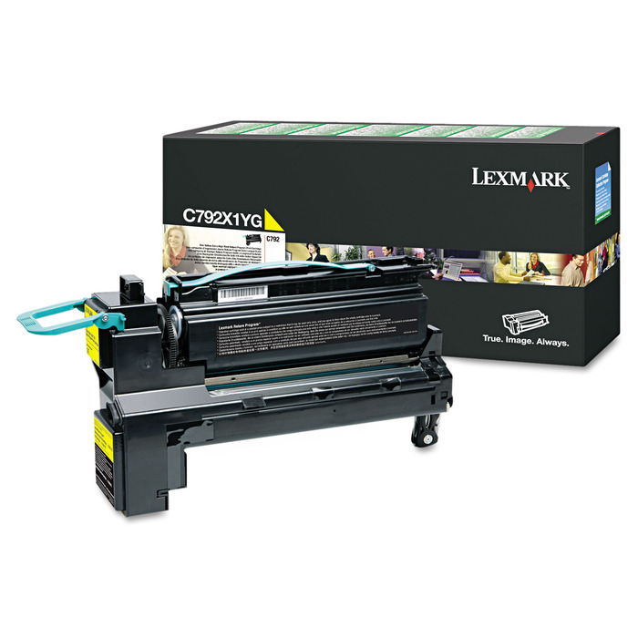 Toner C792X1YG Lexmark Original | C792, C792DE, C792DHE, C792E, C792DTE Amarelo | Produto Oficial Lexmark, com NF, Procedência e Garantia de 1 Ano