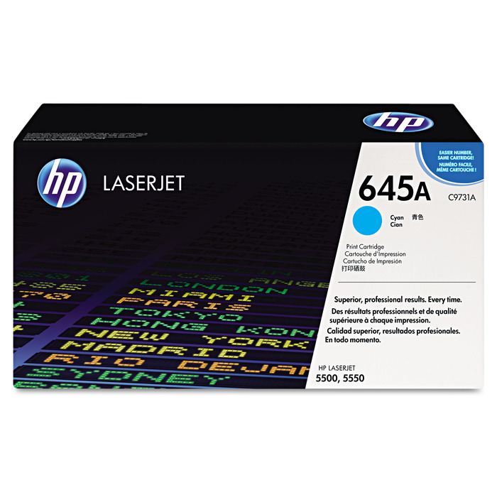 Toner C9731A (645A) HP Original | 5550, 5500, 5550hdn, 5550n, 5550dtn, 5550dn, 5500hdn, 5500n, 5500dtn, 5500dn Ciano | Produto Oficial HP e Garantia