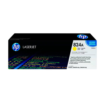 Toner CB382A (824A) HP Original | CP6015N, CP6015, CP6015X, CP6015XH, CP6015DN Amarelo | Produto Oficial HP, com NF, Procedência e Garantia