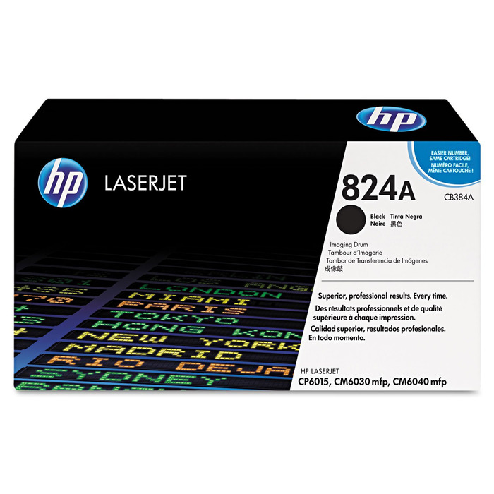 Cilindro CB384A (824A) HP Original | CP6015, CP6015DN, CP6015N, CP6015X, CP6015XH Preto | Produto Oficial HP, com NF, Procedência e Garantia