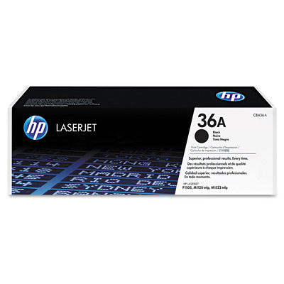 Toner CB436A (36A) HP Original | P1505, P1505n, P1505, M1522nf, M1522n, M1522, M1120 Preto | Produto Oficial HP com NF e Garantia de 1 Ano