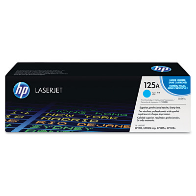 Toner HP 125A | CB541A HP Original | CM1312, CP1515, CP1215, CP1518ni, CP1515n, CP1215, CM1312MFP, CM1312MFP Ciano | Produto Oficial HP Lacrado com NF