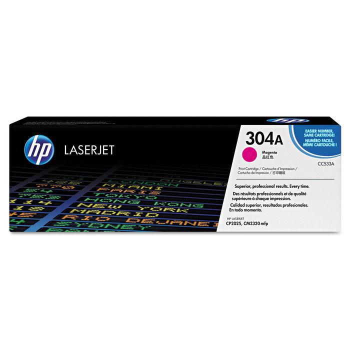 Toner CC533A (304A) HP Original | CM2320, CP2025, CP2025x, CP2025n, CP2025dn, CP2025, CM2320nf, CM2320n, CM2320fxi Magenta | Produto Oficial HP