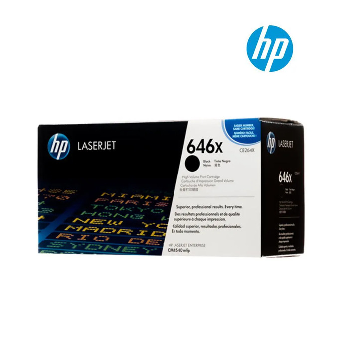 Toner CE264X (646X) HP Original | CM4540, CM4540f, CM4540fskm Preto | Produto Oficial HP com NF, Procedência e Garantia de 1 Ano