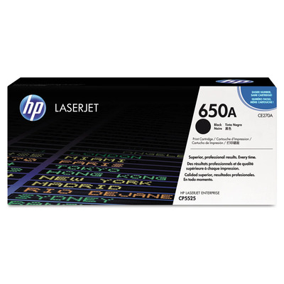 Toner CE270A (650A) HP Original | M750, CP5525, CP5525xh, M750xh, M750n, M750dn, CP5525n, CP5525dn, CP5520 Preto | Produto Oficial HP c/ NF