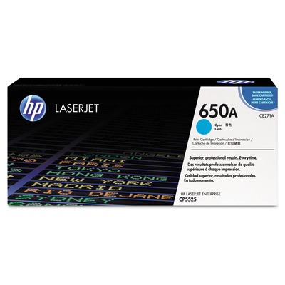 Toner CE271A (650A) HP Original | M750, CP5525, CP5525xh, M750xh, M750n, M750dn, CP5525n, CP5525dn, CP5520 Ciano | Produto Oficial HP c/ NF