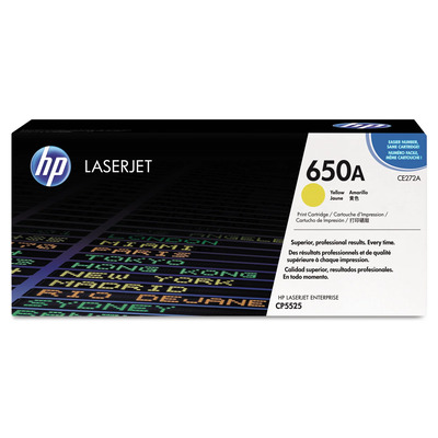 Toner CE272A (650A) HP Original | CP5520, M750, CP5525, CP5525xh, M750xh, M750n, M750dn, CP5525n, CP5525dn Amarelo | Produto Oficial HP c/ Garantia