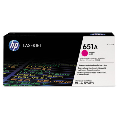 Toner CE343A (651A) HP Original | M775, M775dn, M775f, M775z, M775z+ Magenta | Produto Oficial HP com NF Procedência e Garantia de 1 Ano