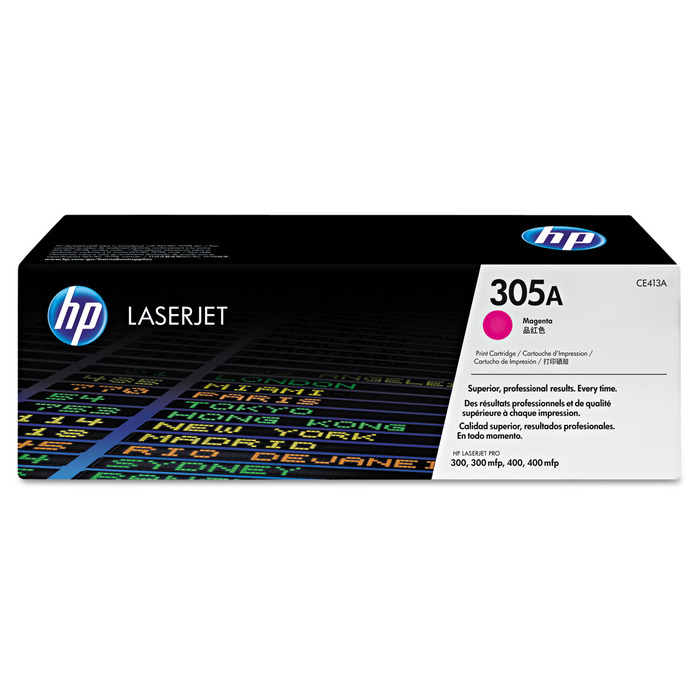 Toner CE413A (305A) HP Original | M475, M451, M375, M351, M475dw, M475dn, M451nw, M451dw, M451dn, M375nw Magenta | Produto Oficial HP com NF