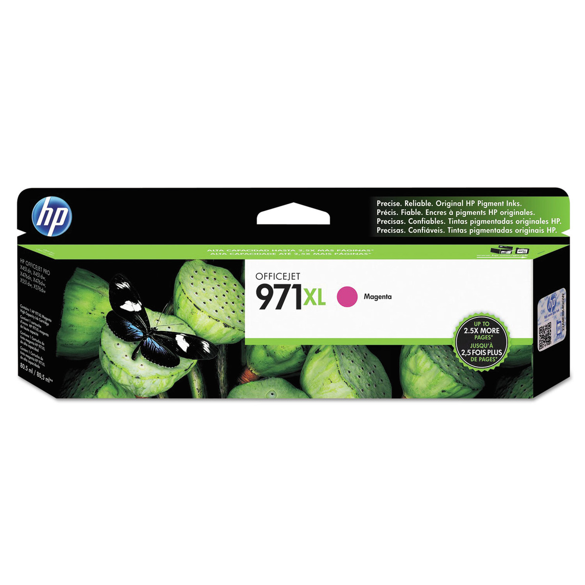 Cartucho HP 971XL CN627AM Amarelo Original para X451/X476