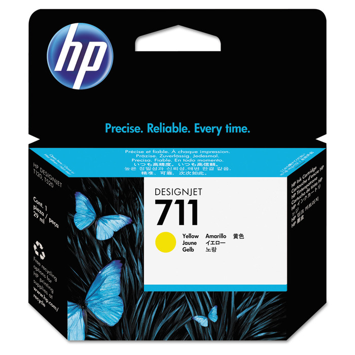 Cartucho CZ132A (711) HP Original | DesignJet T520, T520, T120 Amarelo | Produto Oficial HP, com NF e procedência