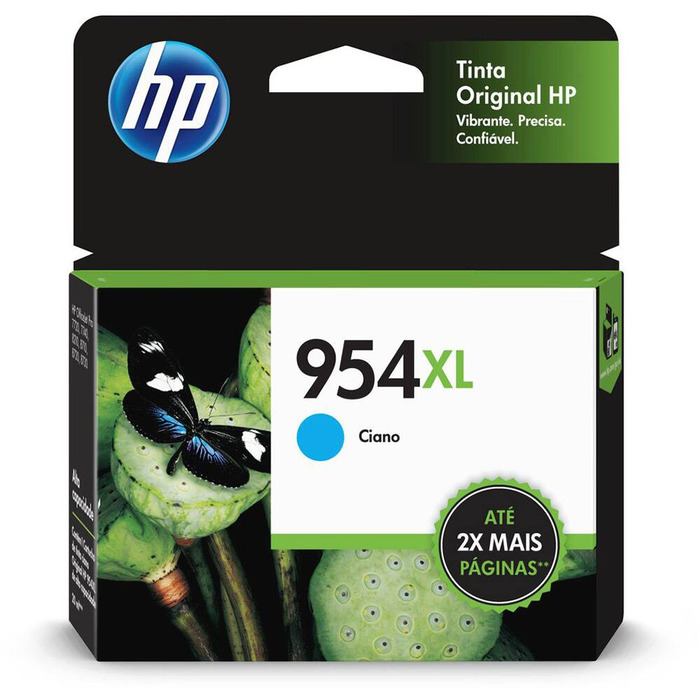 Cartucho L0S62AB (954XL) HP Original | 8740, 8210, 8725, 8716, 8720, 7720, 7740, 8715, 8710, 8700 Ciano | Produto Oficial HP, com NF
