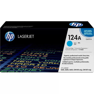 Toner Q6001A (124A) HP Original | 2600, 1600, 1600, 2605dtn, 2605dn, CM1015, 2600n, CM1017, 2605, CM1017 Ciano | Produto Oficial HP com NF Toner Q6001A (124A) HP Original | 2600, 1600, 1600, 2605dtn, 2605dn, CM1015, 2600n, CM1017, 2605, CM1017 Ciano | Produto Oficial HP com NF