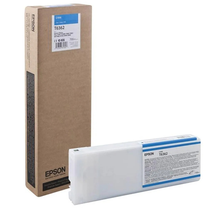 Cartucho T636200 (T6362) Epson Original | 9900, 9890, 7900, 7890 Stylus Pro Ciano | Produto Oficial Epson com NF e procedência