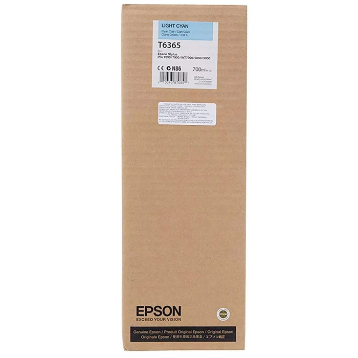 Cartucho Light Cyan T636500 (T6365) Epson Original | 9900, 9890, 7900, 7890 Stylus Pro Light Cyan | Produto Oficial Epson com NF e procedência