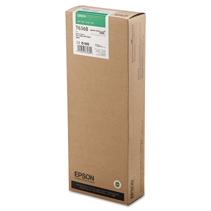 Cartucho Green T636B00 (T636B) Epson Original | 9900, 7900 Stylus Pro Verde | Produto Oficial Epson com NF e procedência