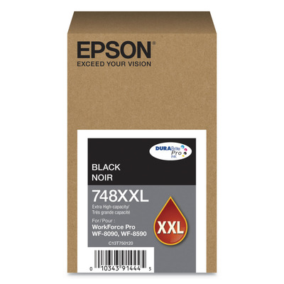 Cartucho T748XXL120 (748XXL) Epson Original | Workforce WF-6590, WF-6090 Preto | Produto Oficial Epson com NF e Procedência