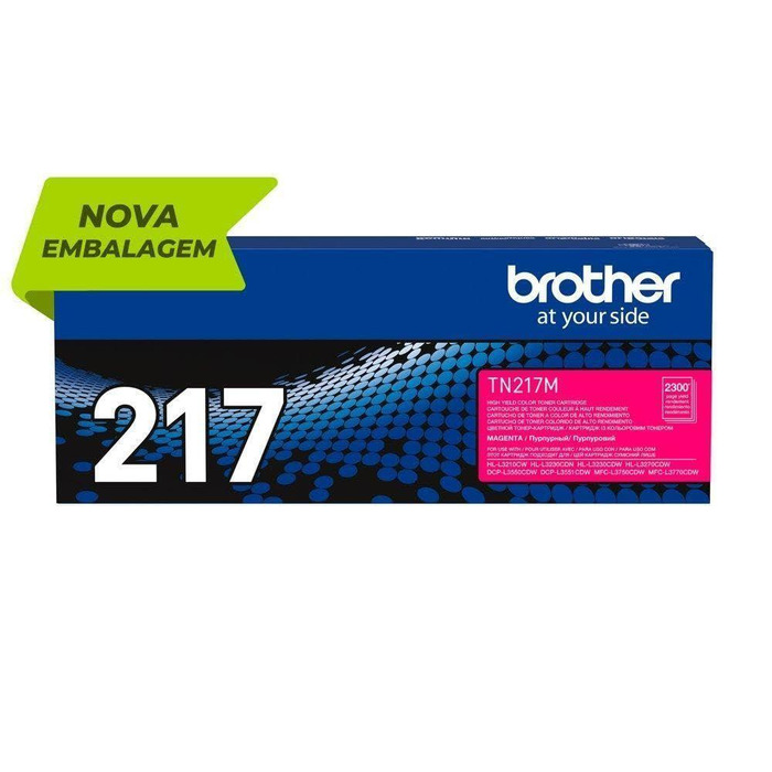 Toner TN-217M (217) Brother Original |  L3770CDW, L3750CDW, L3710CW, L3270CDW, L3230CDW, HL-L3210CW Magenta | Produto Oficial com NF e Procedência