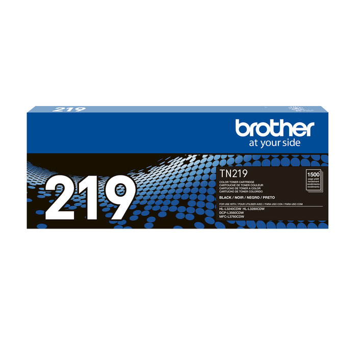 Toner TN-219BK (219) Brother Original | L3780CDW, L3760CDW, L3295CDW, L3280CDW, HL-L3220CDW Preto | Produto Oficial Brother com NF e procedência