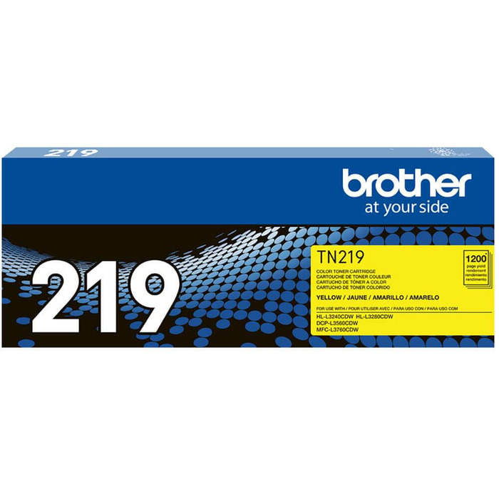 Toner TN-219Y (219) Brother Original |  L3780CDW, L3760CDW, L3295CDW, L3280CDW, HL-L3220CDW Amarelo | Produto Oficial Brother com NF e procedência