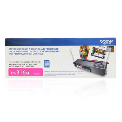 Toner TN-316M (316) Brother Original | L8850CDW, L8600CDW, L8350CDW, HL-L8250CDN Magenta | Produto Oficial Brother com NF e procedência
