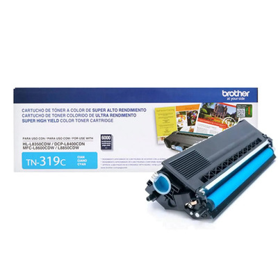 Toner TN-319C (319) Brother Original | L8850CDW, HL-L8350CDW Ciano | Produto Oficial Brother com NF e procedência