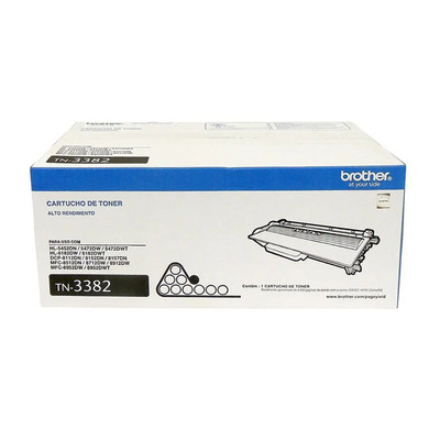 Toner TN-3382 (3382) Brother Original | 8952DW, 8912DW, 8712DW, 8512DN, 8157DN, 8152DN/ 8112DN, 6182DW, 5472DW, 5452DN, DCP-8112DN Lacrado