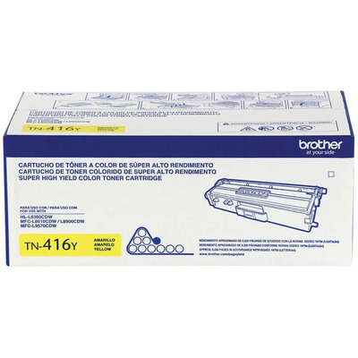 Toner TN-416Y (416) Brother Original | L9570CDW, L8900CDW, HL-L8360CDW, MFC-L8900CDW Amarelo | Produto Oficial Brother, com NF e procedência