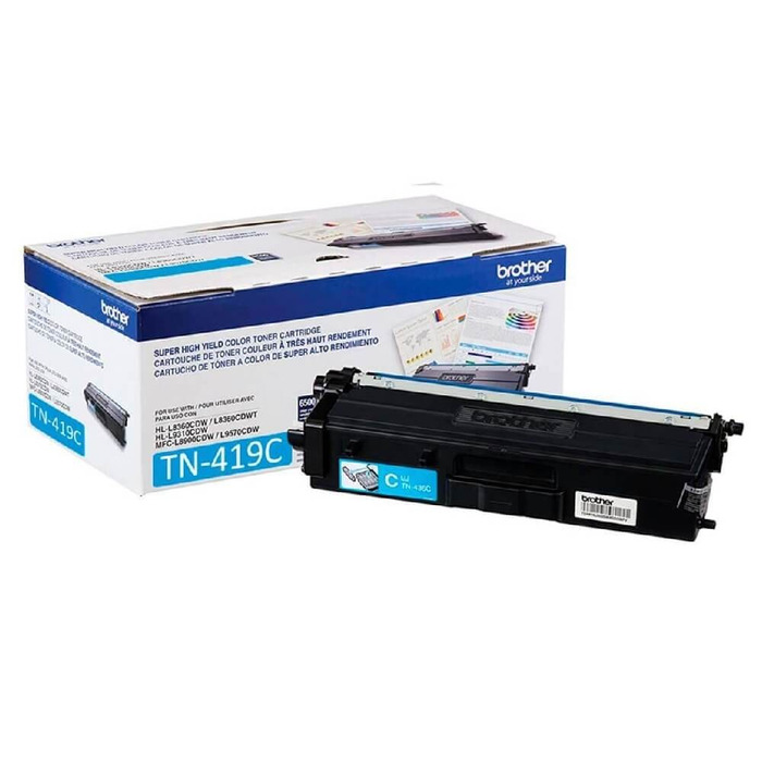 Toner TN-419C (419) Brother Original | L9570CDW, L8900CDW, HL-L8360CDW, MFC-L8900CDW Ciano | Produto Oficial Brother, com NF e procedência