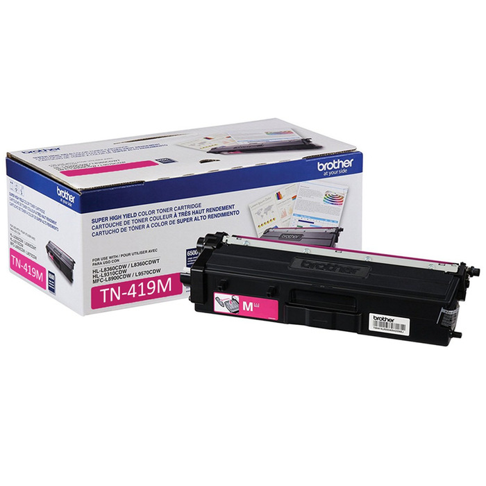 Toner TN-419M (419) Brother Original | L9570CDW, L8900CDW, HL-L8360CDW, MFC-L8900CDW Magenta | Produto Oficial Brother, com NF e procedência