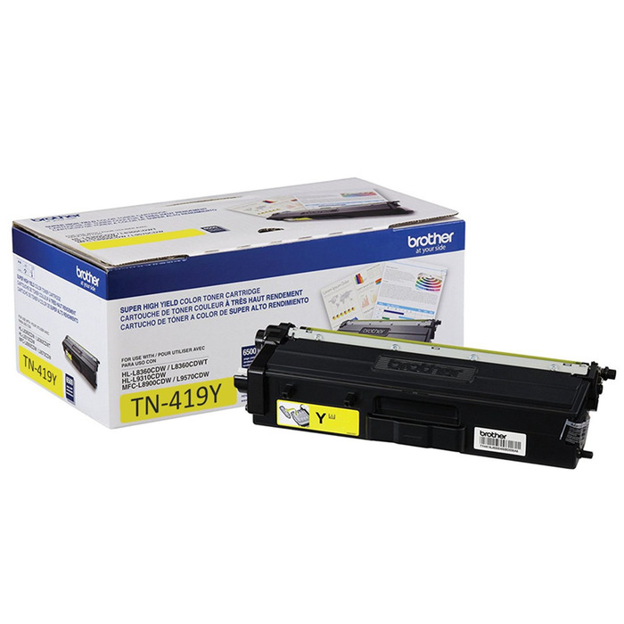 Toner TN-419Y (419) Brother Original | L9570CDW, L8900CDW, HL-L8360CDW, MFC-L8900CDW Amarelo | Produto Oficial Brother, com NF e procedência