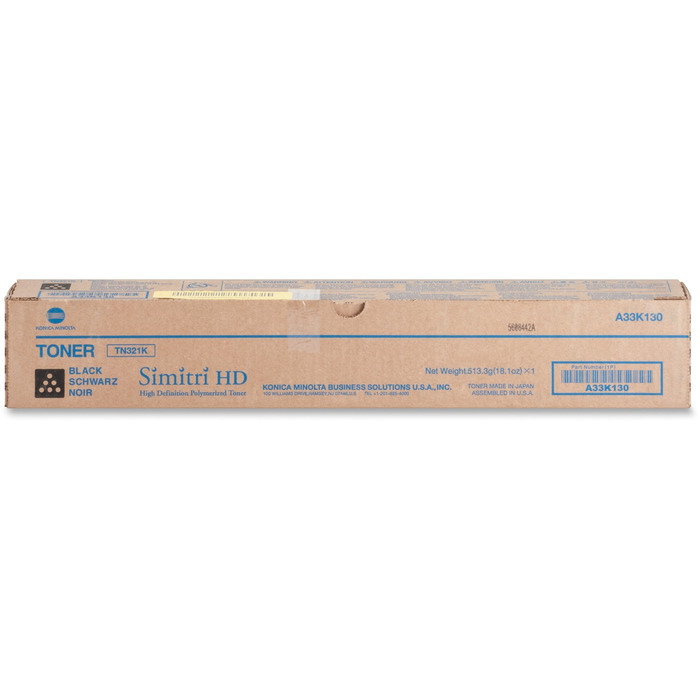 Toner TN321K (A33K130) Konica Minolta Original | Bizhub C364, C364e, C284, C284e, C224, C224e Preto | Produto Oficial Konica com NF e procedência