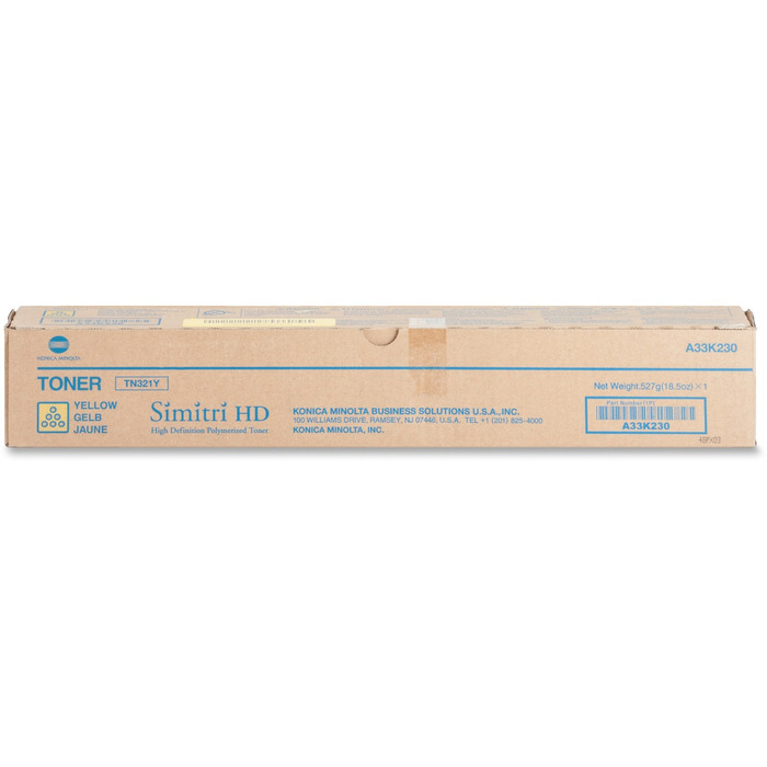 Toner TN321Y (A33K230) Konica Minolta Original | Bizhub C364, C364e, C284, C284e, C224, C224e Amarelo | Produto Oficial Konica com NF e procedência