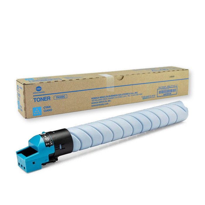 Toner TN328C (AAV8430) Konica Minolta Original | Bizhub C361i, C360i, C301i, C300i, C251i, C250i Ciano | Produto Oficial Konica c/ NF e Procedência