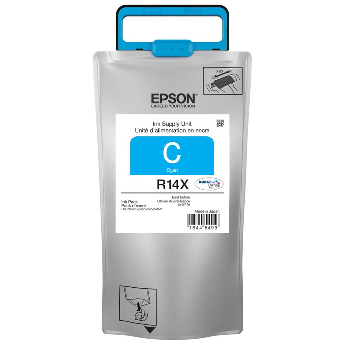 Cartucho TR14X220AL (R14X) Epson Original | WF-R4640, WF-R5190, WF-R5690 Workforce Ciano | Produto Oficial Epson, com NF e procedência