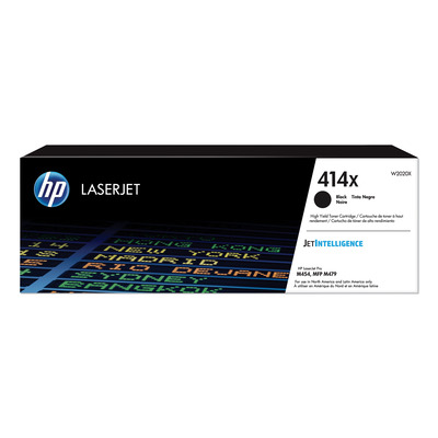 Toner W2020X (414X) HP Original | M454, M479, M480, M455, M455dn, M480f, M454dn, M454dw, M479fdn, M479fdw Preto | Produto Oficial HP com NF