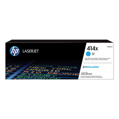 Toner W2021X (414X) HP Original | M454, M479, M480, M455, M455dn, M480f, M454dn, M454dw, M479fdn, M479fdw Ciano | Produto Oficial HP com NF
