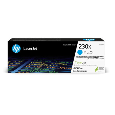 Toner W2151X (230X), W2300X HP Original | 4201, 4202dn, 4203, 4301, 4302, 4303, 4201DW, 4202DW, 4203DN, 4301FDW, 4302FDW, 4303FDW Ciano | Oficial HP