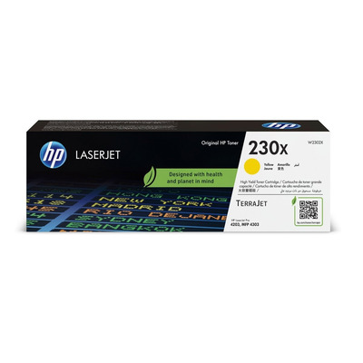 Toner W2152X (230X), W2300X HP Original | 4201, 4202dn, 4203, 4301, 4302, 4303, 4201DW, 4202DW, 4203DN, 4301FDW, 4302FDW, 4303FDW Amarelo | Oficial HP