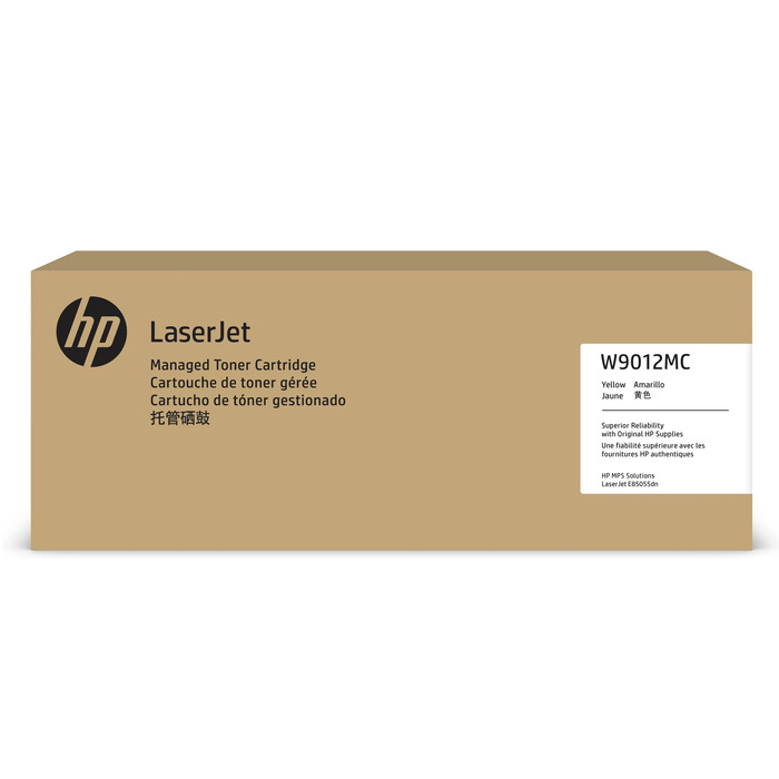 Toner W9012MC HP Original | E85055, E85055dn Amarelo | Produto Oficial HP, com NF, Procedência e Garantia de 1 Ano