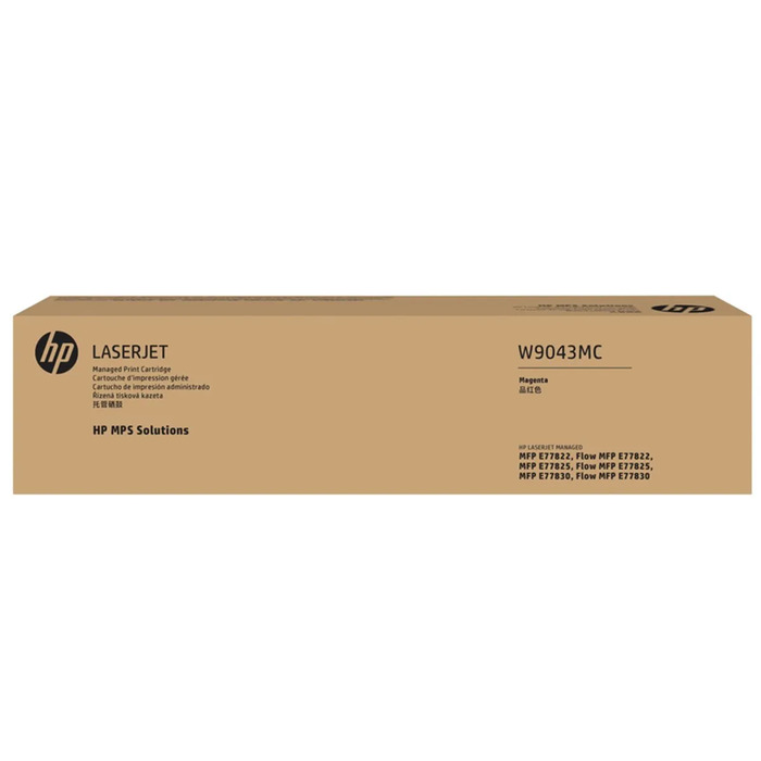 Toner W9043MC HP Original | E77822, E77825, E77830, E77822dn, E77822z, E77825dn, E77825z, E77830 Magenta | Produto Oficial HP c/ NF e Garantia