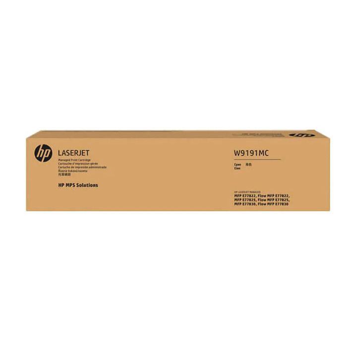 Toner HP W9191MC Original | E77822, E77825, E77830, E77822dn, E77822z, E77825dn, E77825z, E77830 Ciano | Produto Oficial HP com NF