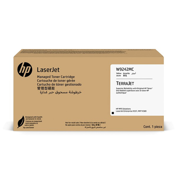Toner HP W9242MC Original | X55745dn, X55745, X55745dn Amarelo | Produto Oficial HP com Procedência, NF e Garantia de 1 Ano
