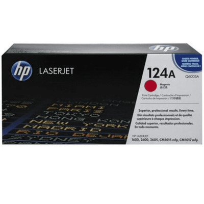 Toner Q6003A (124A) HP Original | 2605dtn, 2605dn, 2600n, CM1017, 2605, CM1017, CM1015, 2605, 2600, 1600 Magenta Produto Oficial HP com NF