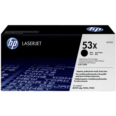 Toner Q7553X (53X) HP Original | P2015, P2015n, P2015dn, P2015d, P2015x, P2014n, P2014, M2727nfs, M2727nf MFP, P2014, M2727, P2015 Produto Oficial HP
