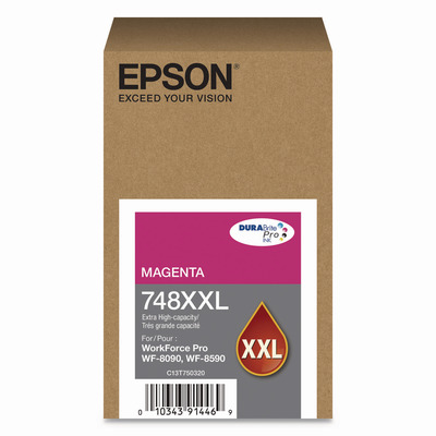Cartucho T748XXL320 (748XXL) Epson Original | Workforce WF-6090, WF-6590 Magenta | Produto Oficial Epson com NF e Procedência